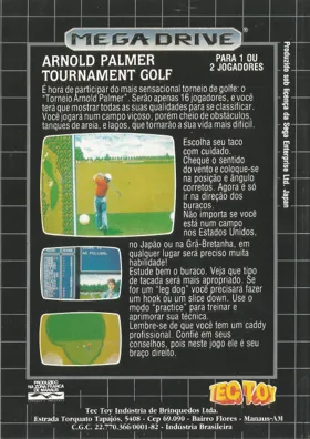 Arnold Palmer Tournament Golf (USA, Europe) box cover back